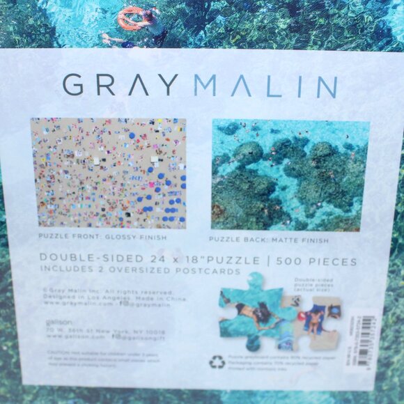 Gray Malin The Beach Double-Sided 500 Piece Jigsaw Puzzle - Picture 2 of 3